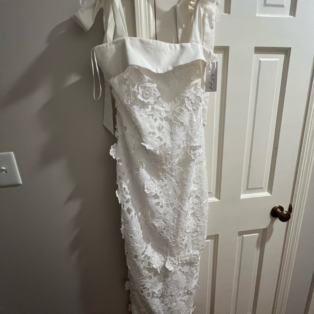 Petal & Pup White Lace Bow Dress - Picture 2 of 5
